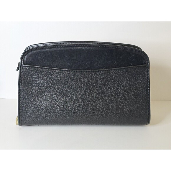 Vintage Dooney & Bourke Black All Weather Leather Made in USA Bag 90s Pebbled - Picture 3 of 9